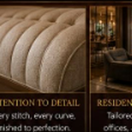 Detailed tufted upholstery finish